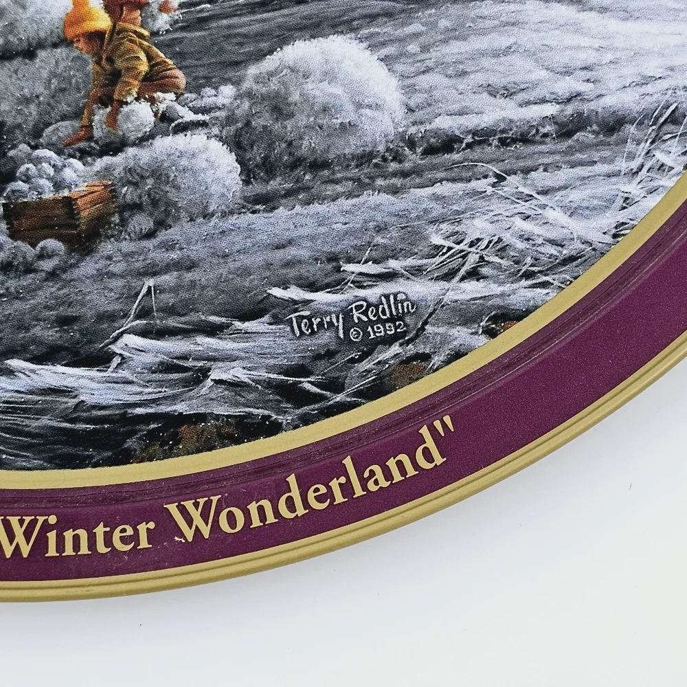 Vintage Winter Wonderland Gourmet Tray Chocolate Chip Cookie Serving Tray
